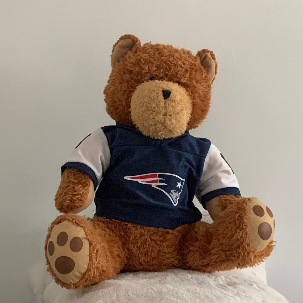 New England Patriots Teddy Bear with Blue Jersey